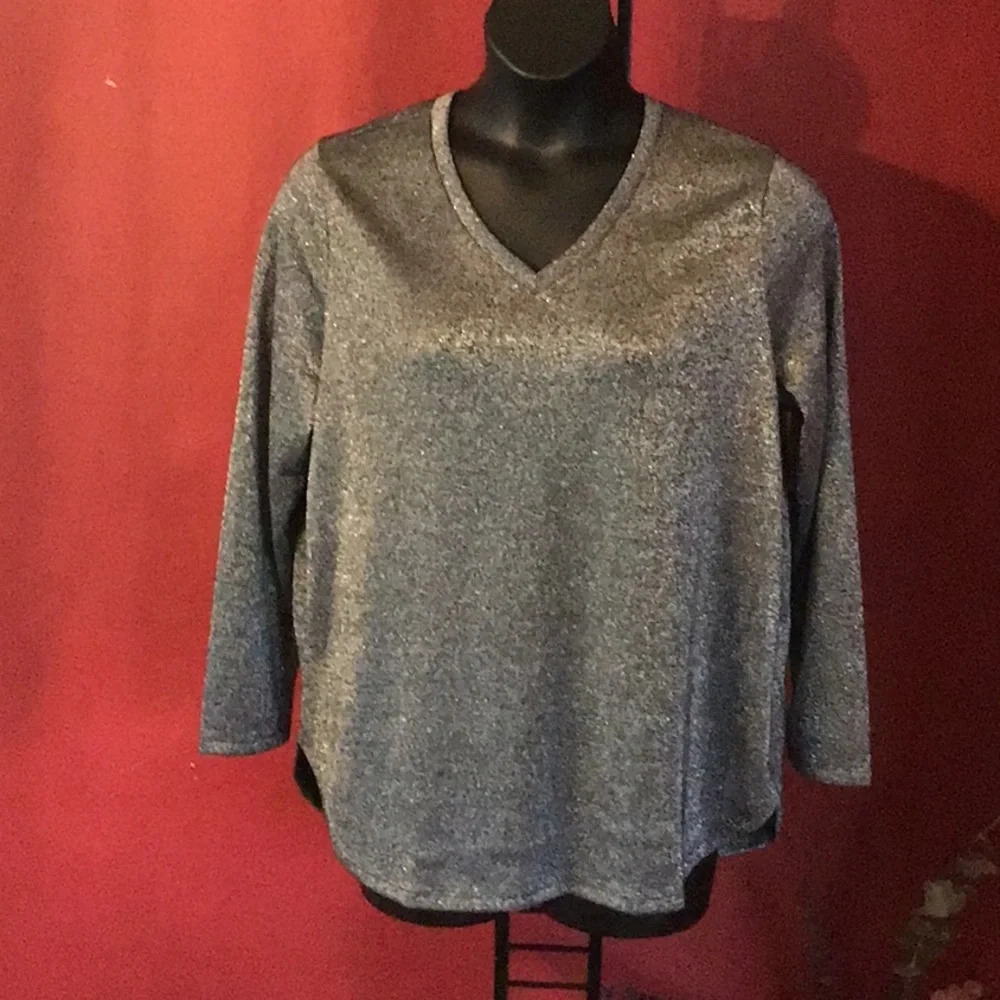NWOT FADED GLORY METALLIC TOP SIZE 1X(16W)